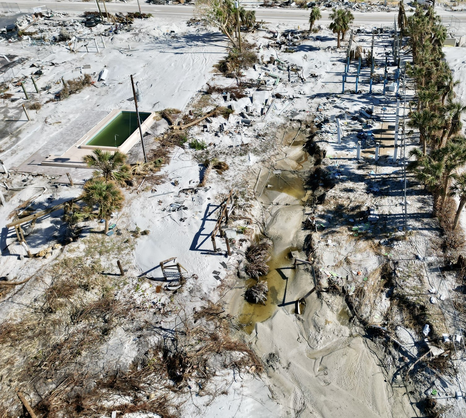 Hurricane Ian - aerial view